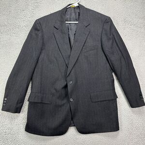 Brooks Brothers Blazer Men 46R Black Makers Brooksease Wool 2 Button Made In USA